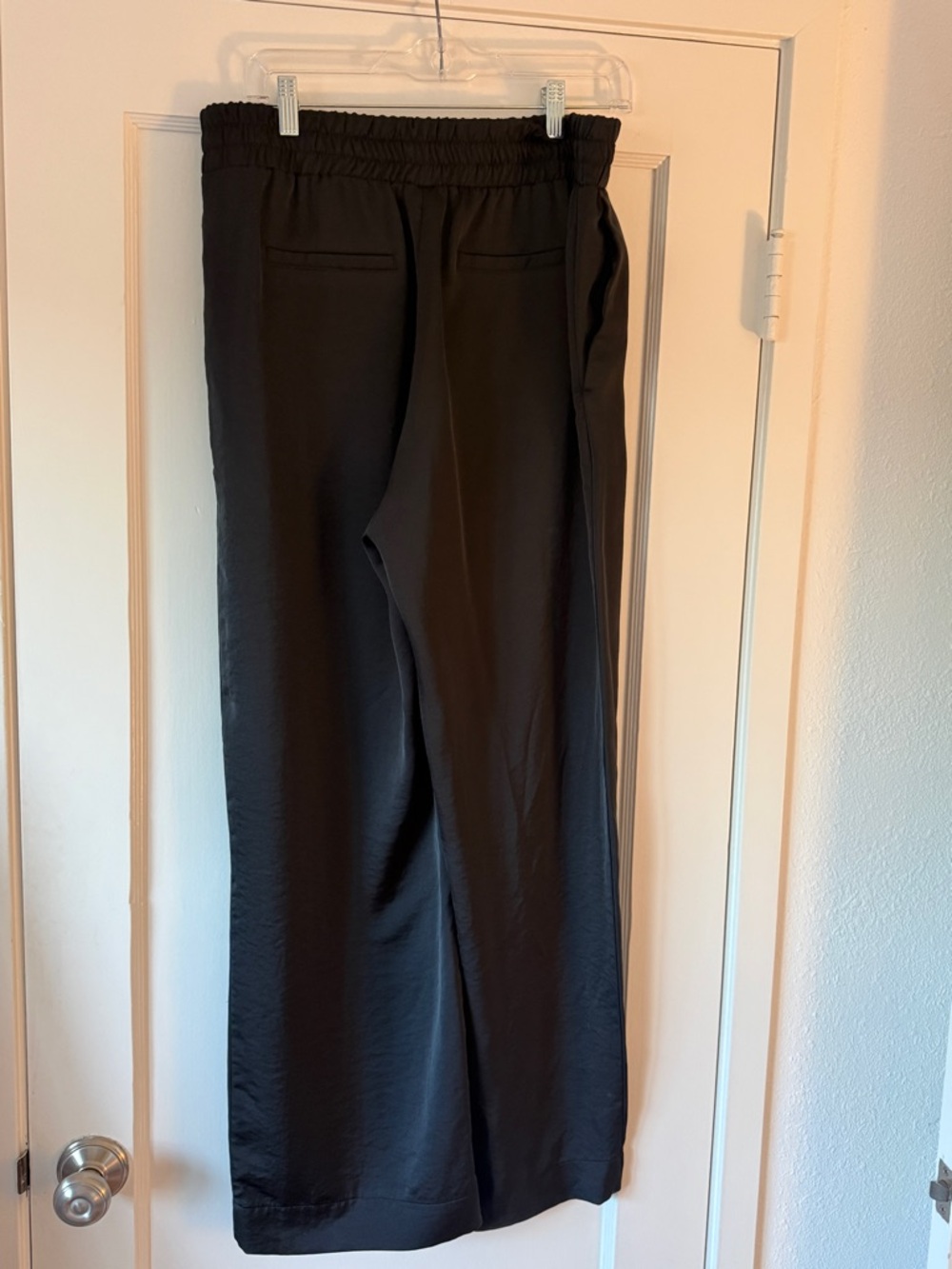 a new day Black Women’s Satin Elastic-Waist Dress Pants - Picture 2 of 4